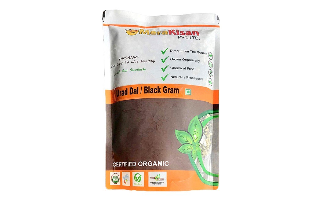 MeraKisan Organic Urad Dal / Black Gram   Pack  500 grams